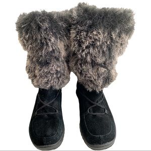 Colin Stuart suede/faux fur boots, 40
